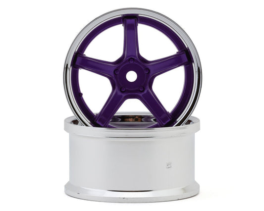 LWH-LW-0708CP   LAB Work Emotion T5R 1/10 2-Piece Concave Drift Wheels (Candy Purple) (2) (8mm Offset) w/12mm Hex