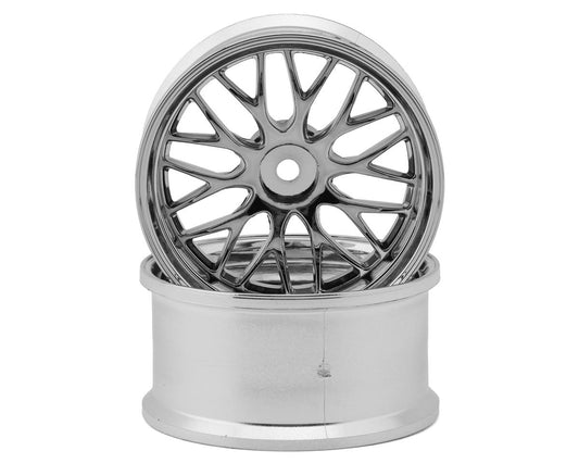 LWH-LWS-0208CA    LAB Gnosis HR201 1/10 Super High Traction Drift Wheels (Chrome) (2) (8mm Offset) w/12mm Hex