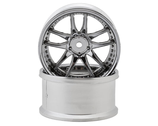 LWH-LWS-0608C  LAB Work Emotion CR3P 1/10 Super High Traction Drift Wheels (8mm Offset) (Chrome) (2) w/12mm Hex