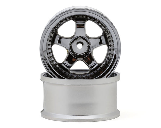 LWH-LWS-0806C   LAB Work Meister S1 1/10 Super High Traction 3-Piece Drift Wheels (Chrome) (2) (6mm Offset) w/12mm Hex