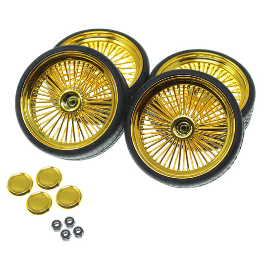 RER19793 GOLD 26” WIRE WHEEL TIRE SET