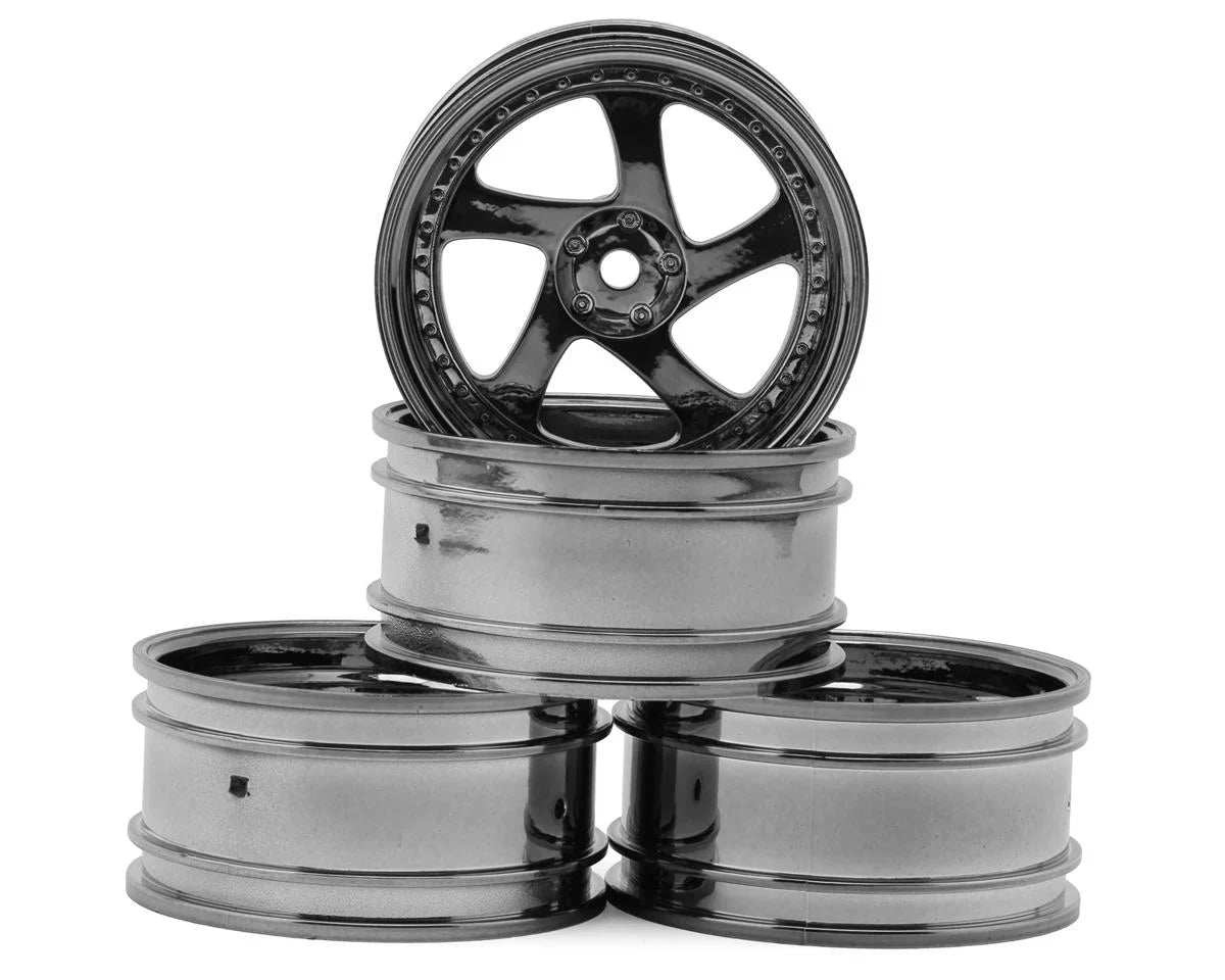 MXS-102045SBK MST TMB 1/10 Drift Wheels (Silver/Black) (+8) (4) w/Mounting Foam  | THE RC SHOP AT DR DANS
