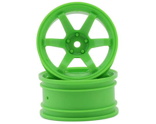 MXS-832302G   MST TE37 1/10 High Traction Drift Wheels (Green) (2) (7mm Offset) w/Mounting Foam  |THE RC SHOP