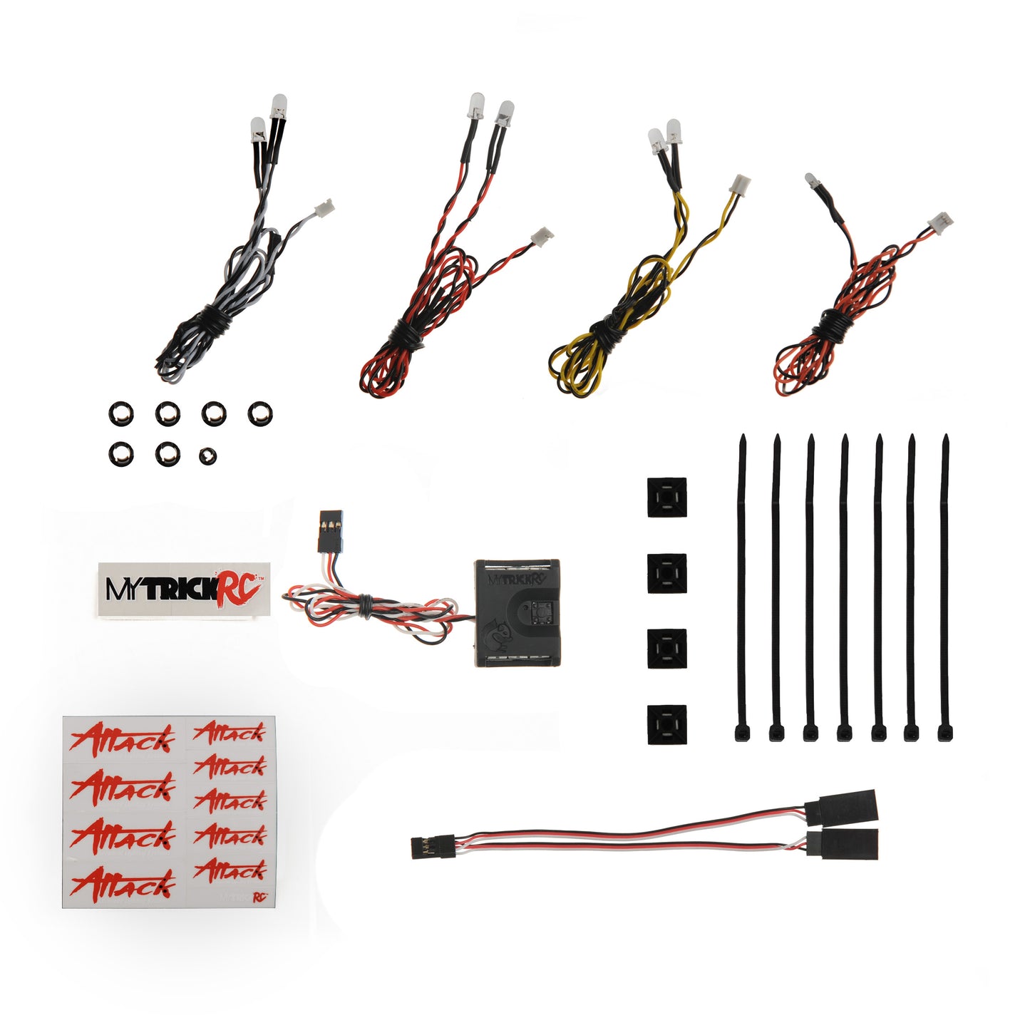 MYKAB701  Attack After-Burner 701 Light Bar Kit- 1-SQ-1 Controller, 6-LEDs, 1-Backfire