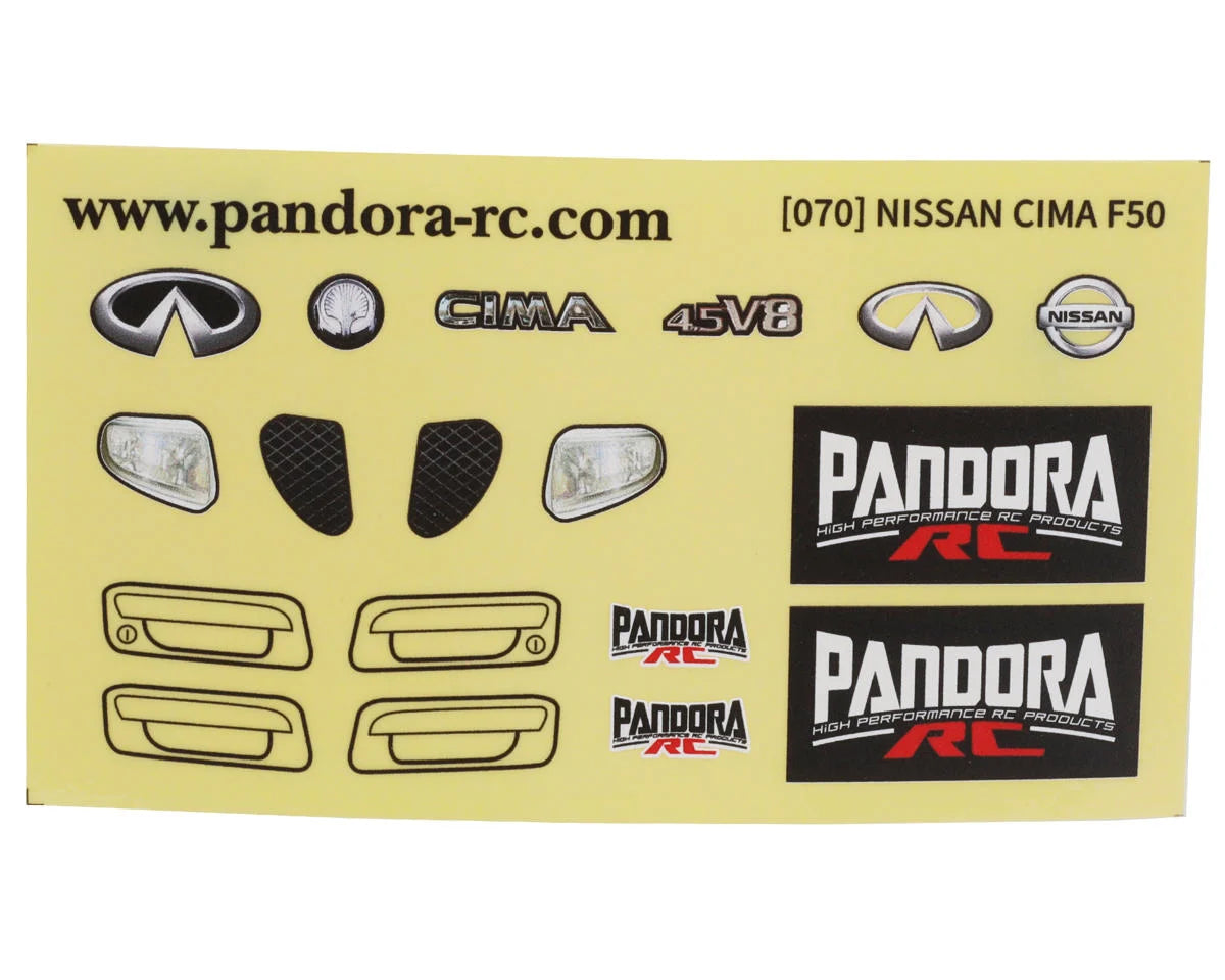 PABG-3070    Pandora RC 1/10 Nissan Cima F50 Drift Body Set (Clear) (257-260mm)     | The RC Shop at Dr Dans