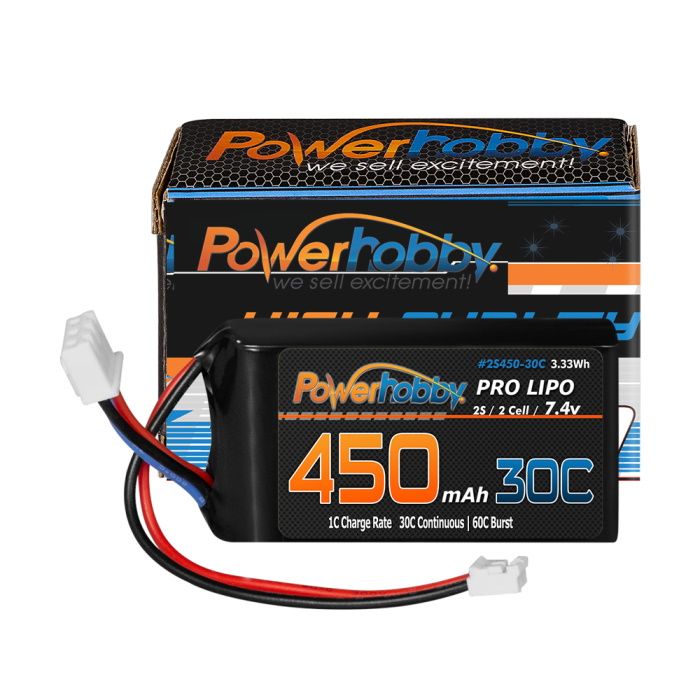 PHB2S45030CPH20     2S 450mAh 30C Upgrade Lipo Battery for Axial SCX24    | The RC Shop at Dr Dans