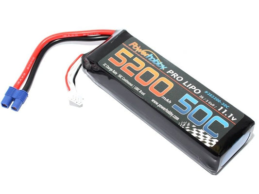 PHB3S520050CEC3	3S 11.1V 5200mAh 50C LiPo Battery with EC3 Connector  | The RC Shop at Dr Dans