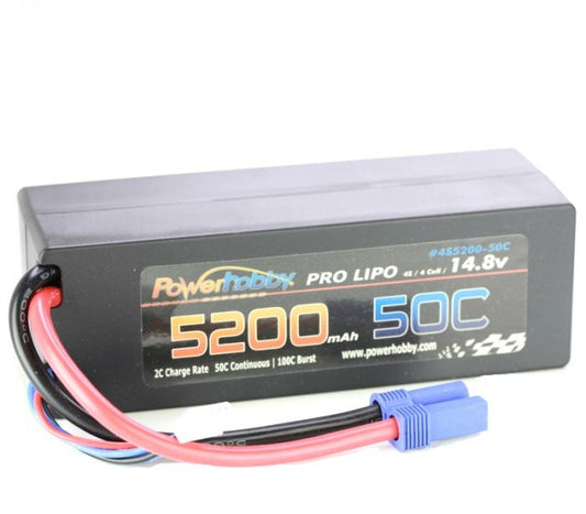 PHB4S520050CEC5HCS  5200mAh 14.8V 4S 50C LiPo Battery with Hardwired EC5 Connector  | The RC Shop at Dr Dans