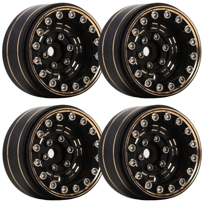 PHB5324    1.0" Z1 Brass Beadlock Crawler Wheels, for 1/24 Axial SCX24   | The RC Shop at Dr Dans