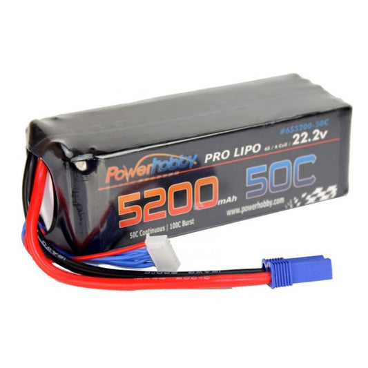 PHB6S520050CEC5  6S 22.2V 5200MAH 50C Soft Case Lipo Battery, w/ EC5 Plug   | The RC Shop at Dr Dans