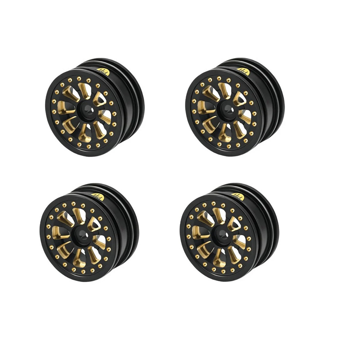 PHB7576    Brass 0.7" Wheels / Tires (4), for Axial SCX30       | The RC Shop at Dr Dans