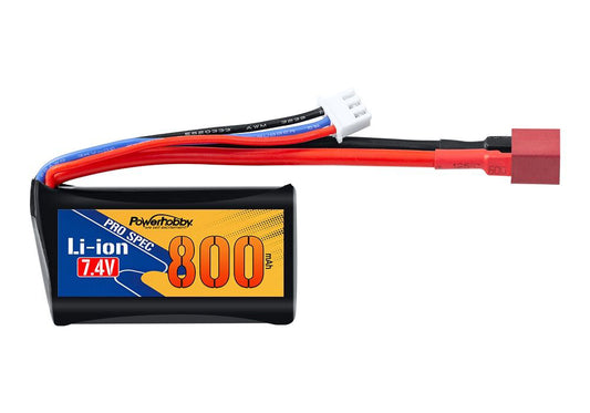 PHBPH2S800MAH14500  Li-ion 7.4V 800mAh Battery with Deans Plug : BlackZon Slyder