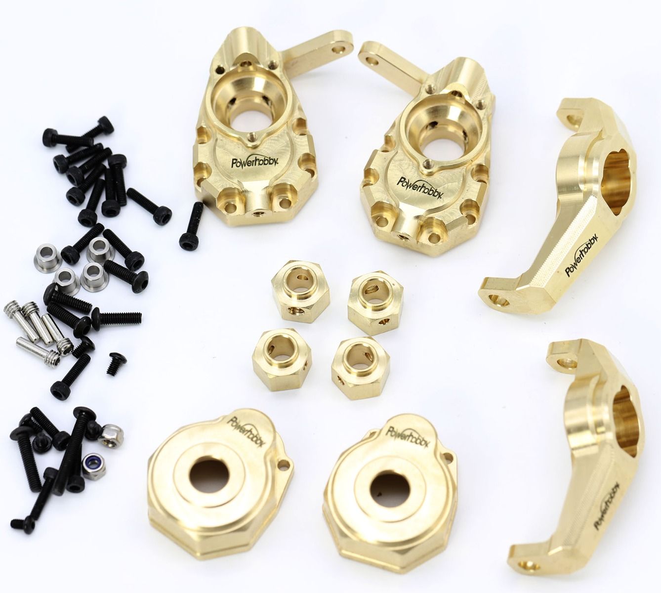 PHBPHTRX401    TRX-4 Brass Upgrade Parts, Steering / Portal / C Hubs / Hexes    | The RC Shop at Dr Dans