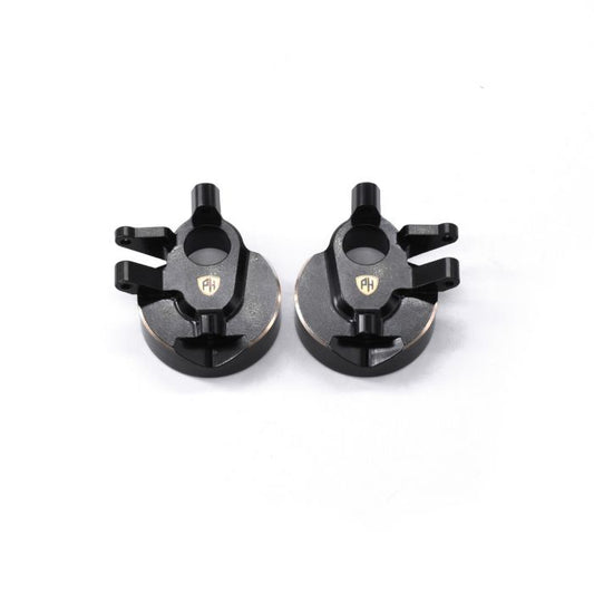 PHBSCX1009    Power Hobby Brass Front Portal Steering Knuckles for Axial Capra / SCX10 III  - the rc shop at drdans