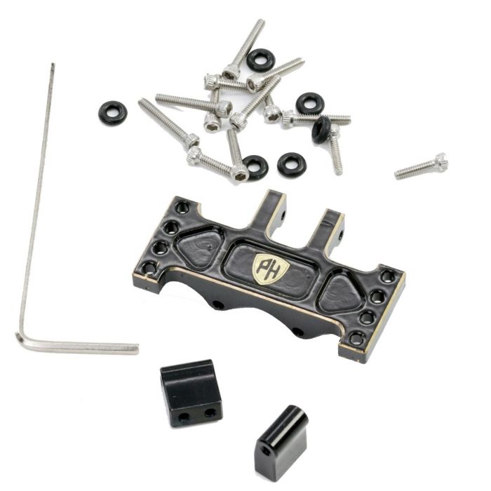 PHBSCX24128	Power Hobby Adjustable Brass Servo Mount for Reef Emaxx 59MG, for Axial SCX24