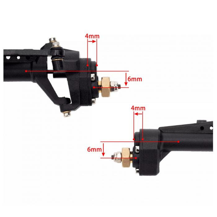 PHBSCX24761     Front Rear Portal Axle, for Axial SCX24 Jeep / C10 / Bronco / Deadbolt Crawler   | The RC Shop at Dr Dans