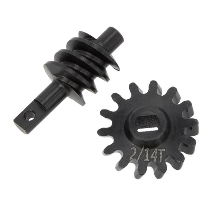 PHBSCX24770  Steel Overdrive Gears Diff Worm Set 2T/14T, Overdrive 23%, for Axial SCX24      | The Rc Shop at DrDans