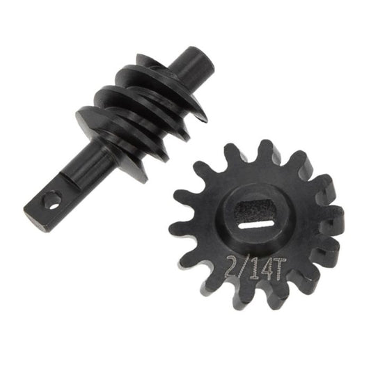 PHBSCX24770  Steel Overdrive Gears Diff Worm Set 2T/14T, Overdrive 23%, for Axial SCX24      | The Rc Shop at DrDans