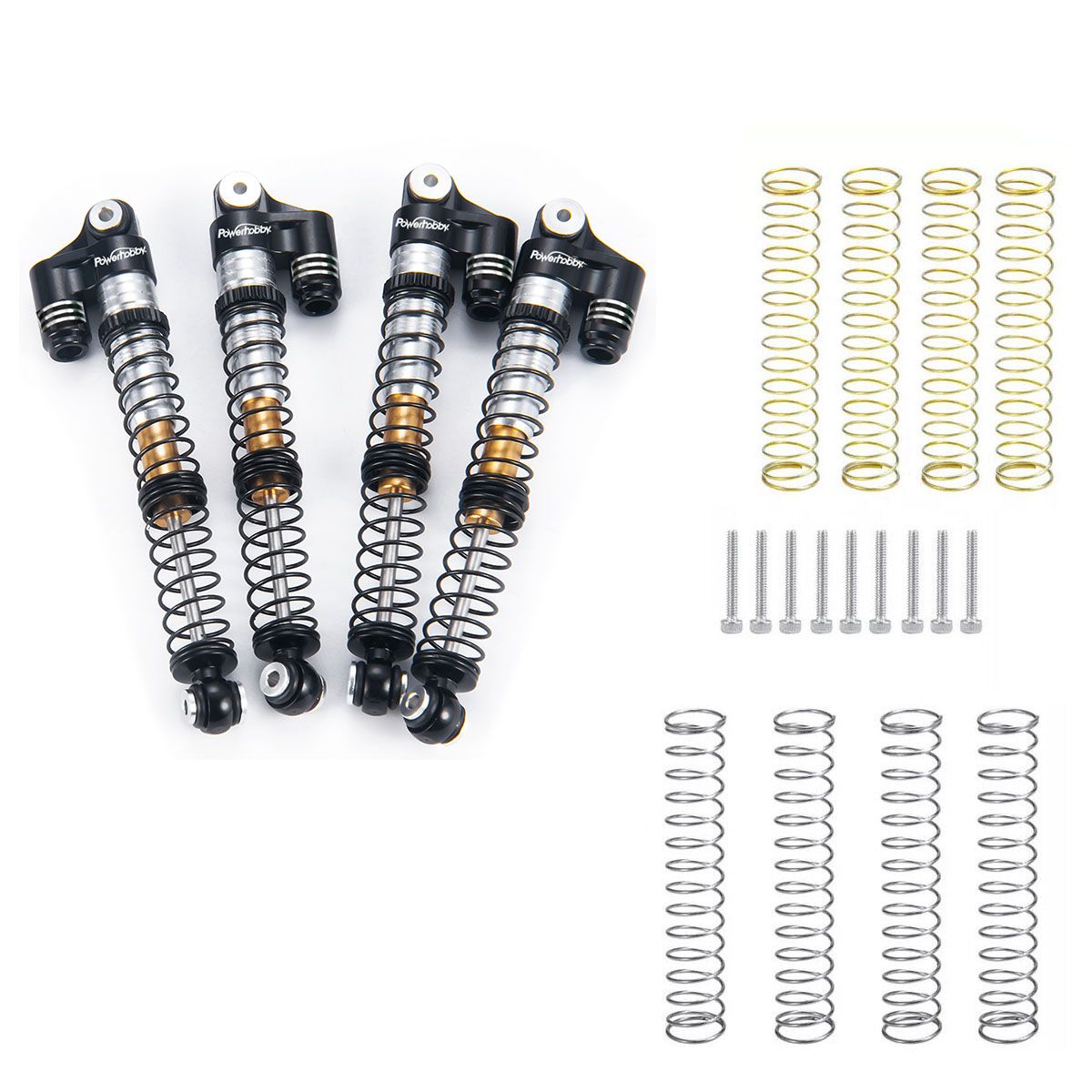 Power Hobby 1/24 Aluminum 58mm Long Travel Shocks, Black, for Axial SCX24 Jeep, Bronco  | The RC Shop at Dr Dans