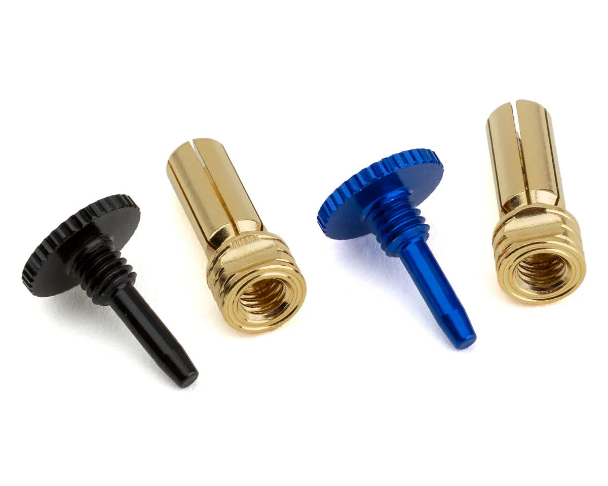 PTK-5081    ProTek RC Twist Lock Adjustable Bullet Plug Grips w/5mm Bullets (Black/Blue)     | The RC Shop at Dr Dans