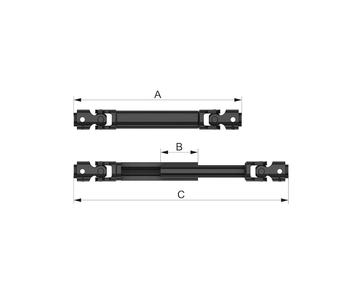 RC4ZS1118    RC4WD Scale Steel Punisher Shaft V2 (90-115mm)