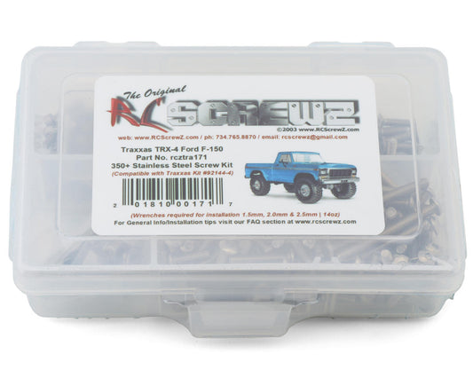 RCZTRA171    RC Screwz Stainless Steel Screw Kit for Traxxas® TRX-4® 1/10 Ford® F-150      | The RC Shop at Dr Dans