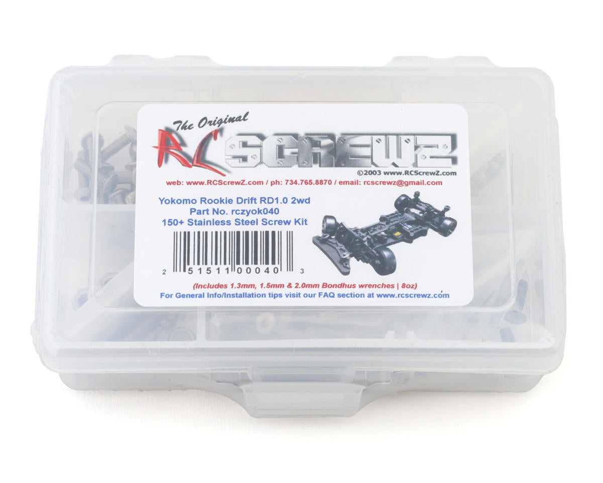 RC Screwz Stainless Steel Screw Kit for Yokomo Rookie Drift RD1.0 – RCZYOK040