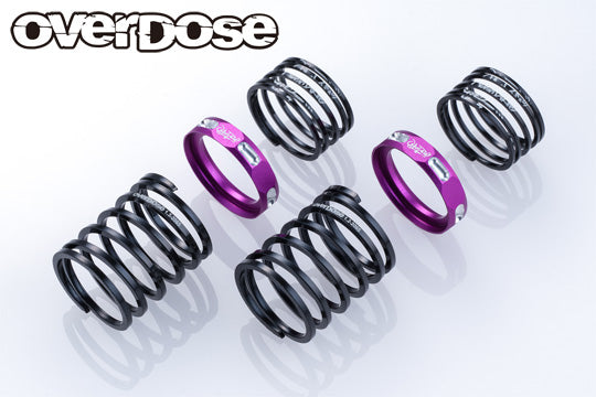 4Edge Twin Spring 1.2-2070 (□1.2 dia, 7.0 Coil, 20mm Length, HSP/2pcs/Purple) | THE RC SHOP AT DRDANS