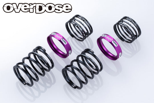 OD3998 OVERDOSE 4Edge Twin Spring 1.2-2055 (□1.2 dia, 5.5 Coil, 20mm Length, HSP/2pcs/Purple) \ THE RC SHOPAT DRDANS