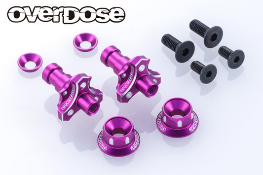 OD3983 Aluminum One Piece Axle Shaft Type-2 (For OD/RWD Front/5mm/Purple)