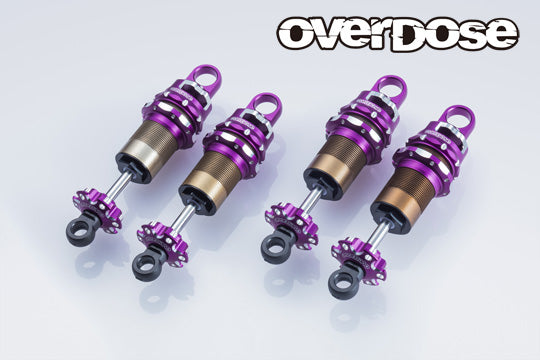 High Grade Shock Set spec.4 (Full adjustable, 4 Set) Black Purple Red [OVERDOSE]