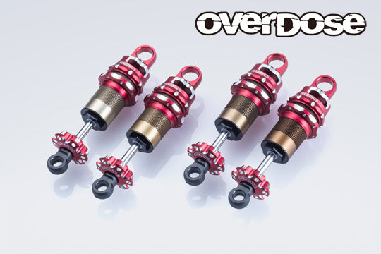 High Grade Shock Set spec.4 (Full adjustable, 4 Set) Black Purple Red [OVERDOSE]