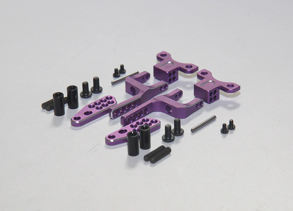 RR-1600P    SHARK - Rear H Arm Adapter Set - RED PURPLE BLACK [Rhino Racing]     | The RC Shop at Dr Dans