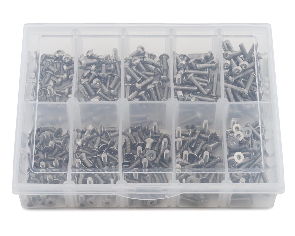 SAMSS-2002   Samix Stainless Steel M3 Screw Set w/Storage Box  (350) (Flat Head/Button Head)
