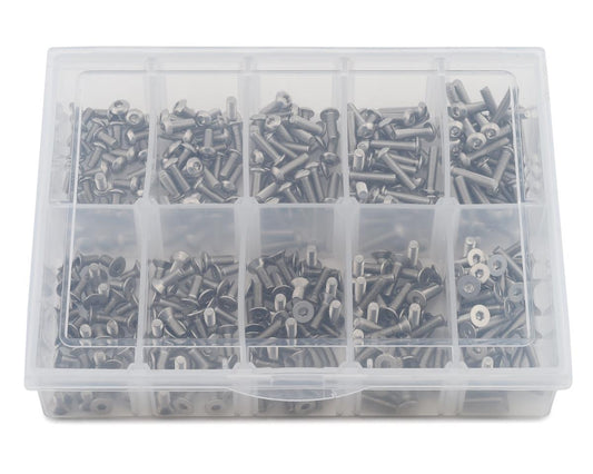 SAMSS-2002   Samix Stainless Steel M3 Screw Set w/Storage Box  (350) (Flat Head/Button Head)