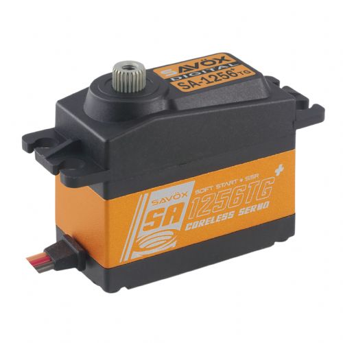 SAVSA1256TGP	Standard Size Coreless Digital Servo with Soft Start, 0.15sec / 277oz @ 6V