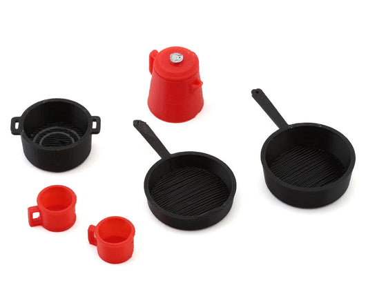 SBCMUL13  Scale By Chris 1/10 Camping Pack 2 (Skillet/Pot/Coffee Pot/2 Coffee Cups) (Miniature Scale Accessory)    |The RC Shop at Dr Dans