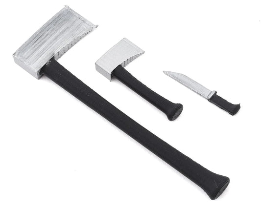 SBCMUL5    Scale By Chris Woodsman Multi Pack w/Axe, Hatchet & Buck Knife (Miniature Scale Accessory)  |The RC Shop at Dr Dans