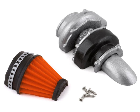 Sideways RC Scale Drift Half Turbo 2 w/Cone Filter (Orange) SDW-HTURCONEV2-OR