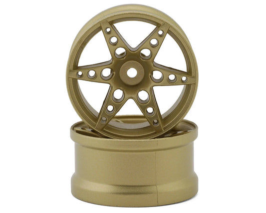 SDW-SRCR1-GLD    Sideways RC SRC R1 Multi-Spoke Nylon Drift Wheels (Gold) (2) (6mm Offset) (6mm Offset) w/12mm Hex