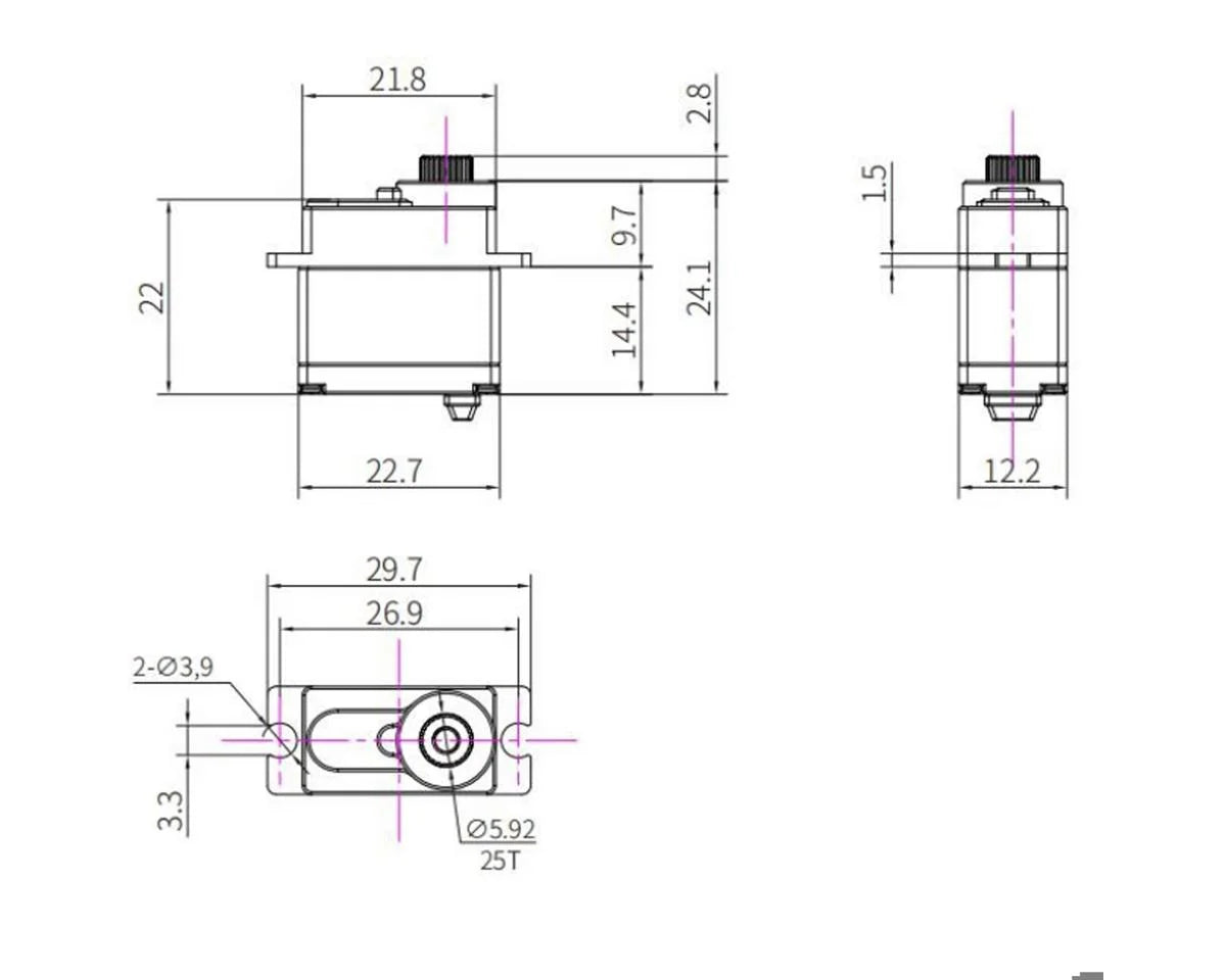 SEHREEFS171     Reefs RC 55Micro Waterproof Metal Gear Digital Micro Servo (HV) For Traxxas (TRX-4/TRX-4M)     | The RC Shop at Dr Dans