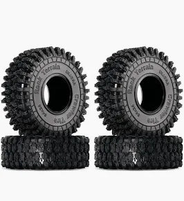 INJORA 1.0" 64*24mm S5 Super Soft Sticky Rock Crawling Tires for 1/18 1/24 RC Crawlers