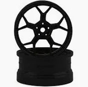 DSC-DF-5Y2-8B-BM DS Racing Feathery 5Y Drift Wheels (Matte Black) (2) (8mm Offset) w/12mm Hex