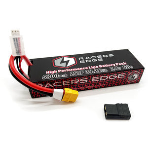RCELP53002S60T  5300mAh 2S 7.4V 60C Hard Case Lipo Battery, XT60 Plug with TRX Adapter | The RC Shop at Dr Dans