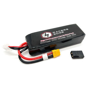 RCELP50003S60T  5000mAh 3S 11.1V 60C Soft Pack Lipo Battery, XT60 Plug with TRX Adapter