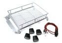 RCE3416S	1/10 Scaler Metal Mesh Roof Rack, Oval Lights - Silver