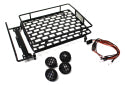 RCE3419BK	1/10 Scaler Metal Grid Roof Rack, Round Lights - Black