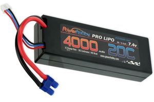 PHB2S400020CEC3  2S 7.4V 4000mAh 20C LiPo Battery Pack w/ EC3 Plug Hard Case