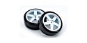 KYOFATH704WD	Premounted Drift Tire, 5-Spoke White, 2pcs