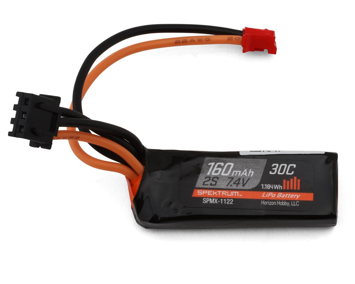 SPMX-1122    Spektrum RC Axial® SCX30 2S 30C LiPo Battery Pack (7.4V/160mAh) w/PH2.0 Connector